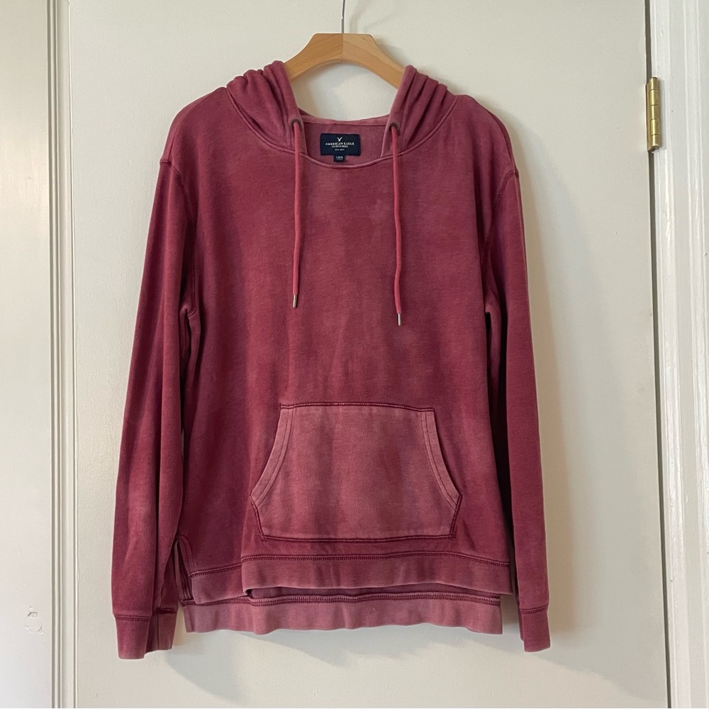 American Eagle Outfitters Maroon Knit Sweatshirt